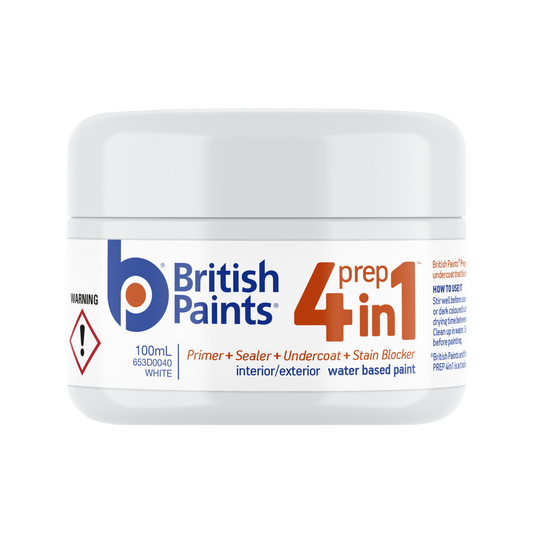 British Paints 4 In 1 Prep Primer - 100ml - Water Based - Fast Drying - Auzzistore