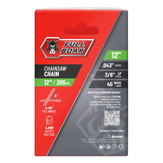 Full Boar 12" / 305mm Chainsaw Chain FBCSC-124345 – view 2 - Auzzistore