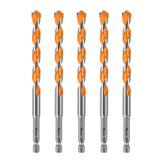 Kango Masonry Drill Bit 10mm x 150mm 5 Pack - Durable Carbide Tip – view 2 - Auzzistore