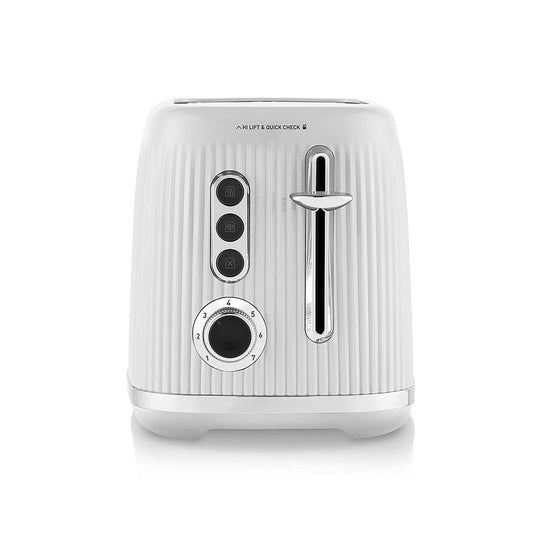 Sunbeam White Brightside 2 Slice Toaster - 327mm x 225mm x 206mm - Even Toasting – view 2 - Auzzistore