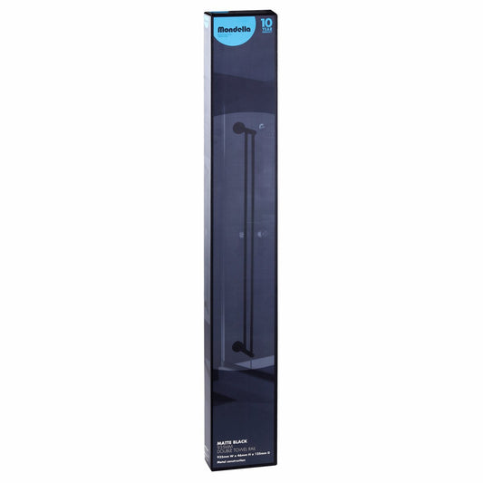 Mondella 935mm Matte Black Resonance Double Towel Rail - 2 Towel Capacity – view 2