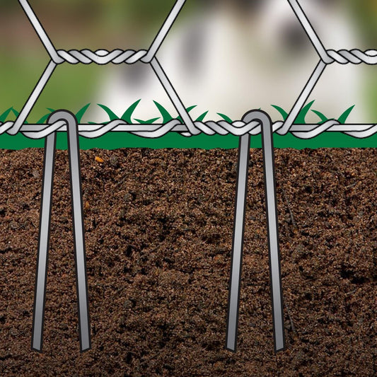 Jack Mesh Fence Anchors 20 Pack - Ground Anchor - Galvanised Wire - Durable – view 2 - Auzzistore
