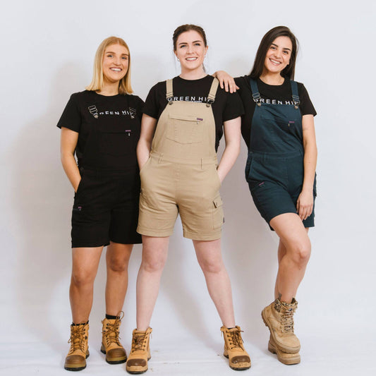 Green Hip All Women Shortalls - Gardener Green - Size 12 - UPF 50+ Sun Protection - Adjustable Fit – view 2