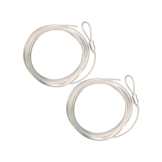 Gallery Home Looped Nylon Wire 2 Pack - Adjustable Hooks - Clear