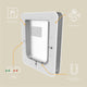 Hakuna Pets Medium White Super Tough Pet Door ABS Weather Resistant