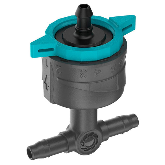 Gardena Adjustable Inline Drip Head - 1-8L/H - 5 Pack - Black/Turquoise - Auzzistore