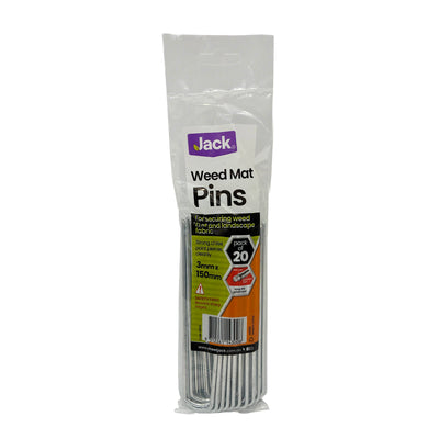 Jack Weed Mat Pins - Steel 150mm x 3mm - Strong Hold - 20 Pack