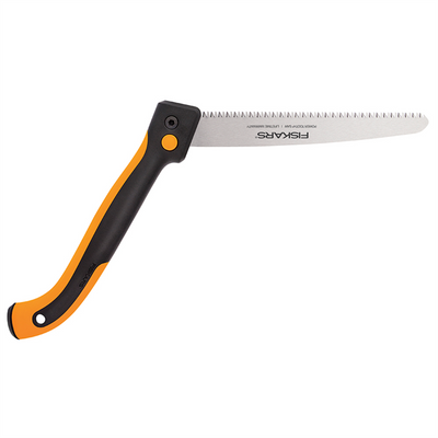 Fiskars Powertooth Folding Saw 250mm Steel Softgrip Easy Carry