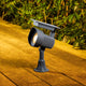Luxzone 35cm LED Solar Spot Light - 120 Lumens - Aluminium - Grey - Outdoor