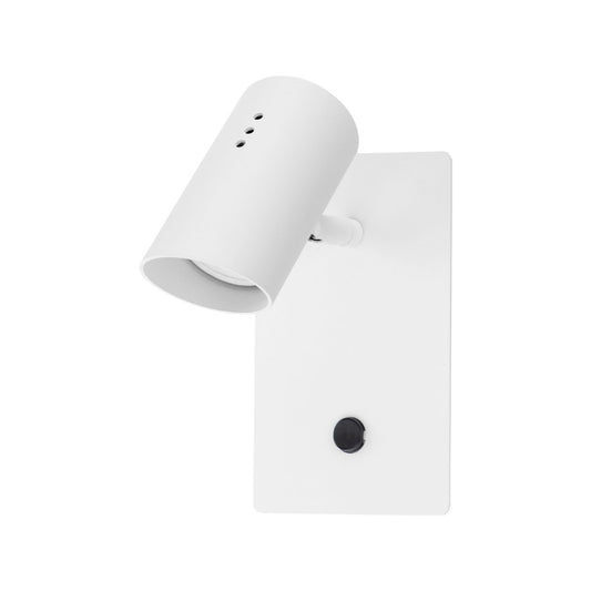 Verve Design White Sirius Wall Light - Adjustable Shade - 100mm x 160mm x 180mm