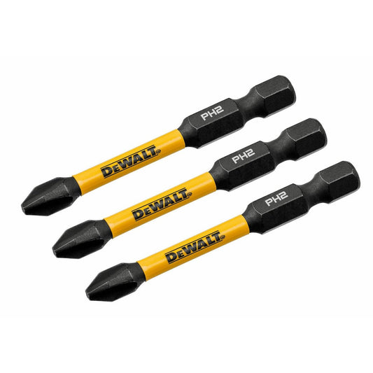 Dewalt Flextorq Screwdriver Bit 3 Pack - 57mm PH2 - Impact Resistant – view 2 - Auzzistore