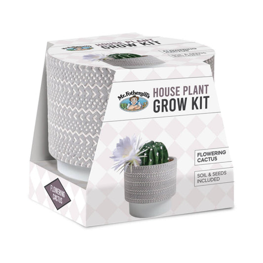 Mr Fothergill's Flowering Cactus Grow Kit - Echinopsis denudatum - 95mm x 100mm x 75mm - Indoor Gardening - Auzzistore