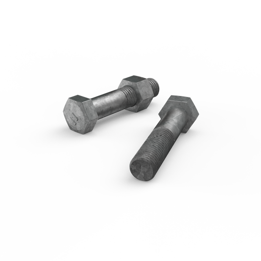 Zenith M16 x 75mm Hot Dip Galvanised Hex Head Bolts and Nuts 12 Pack – view 2 - Auzzistore