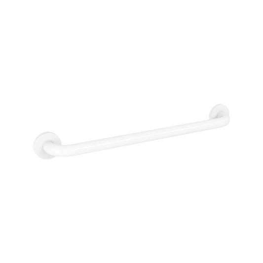 Evekare 600mm White Concealed Flange Grab Rail - 250kg Capacity - 304 Stainless Steel