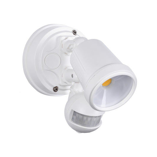 Brilliant Raptor III Single LED Sensor Light - 10W - 800 Lumens - White - Outdoor