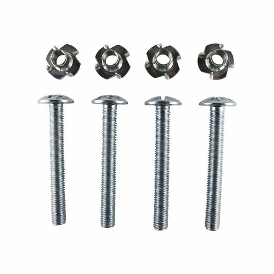 Everhang M10 Zinc Plated Tee Nut and Bolt 4 Pack - Durable Steel Fasteners - Auzzistore