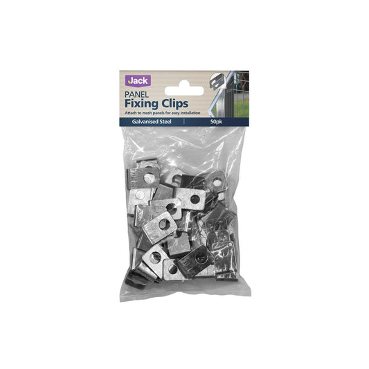 Jack Panel Fixing Clips - 50 Pack - Galvanised Steel - Easy Installation - Auzzistore