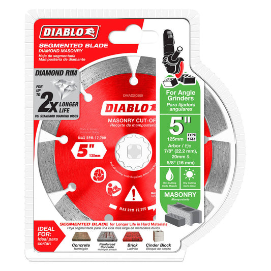 Diablo Diamond Disc 5" Segmented Cut Off - High-Performance Cutting Tool - Auzzistore