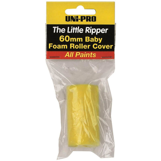 Uni Pro Foam Roller Cover 60mm Yellow Foam Ideal For Small Projects - Auzzistore