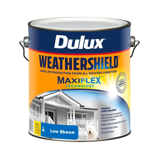 Dulux Weathershield Exterior Paint - Bold Yellow - 4L - Low Sheen - 4L - Auzzistore