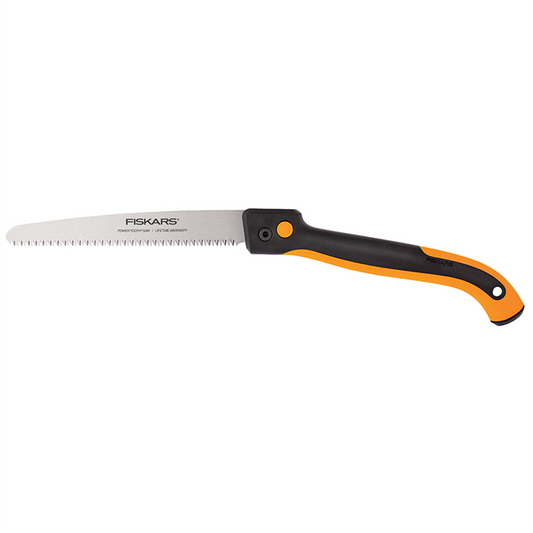 Fiskars Powertooth Folding Saw 250mm Steel Softgrip Easy Carry - Auzzistore