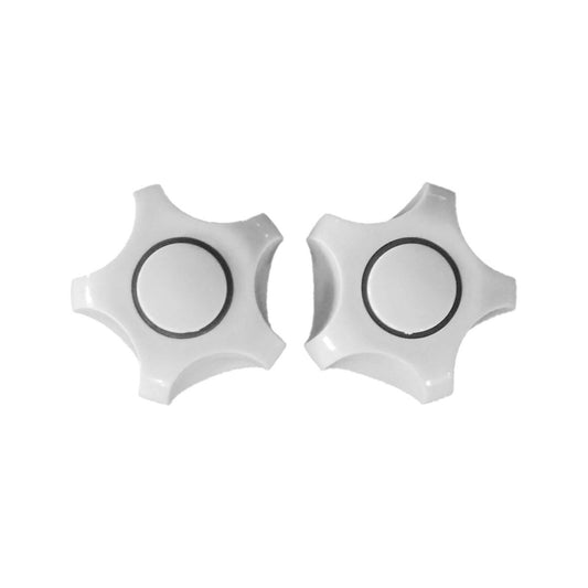 Shaw Mason White Universal Multi Fit Tap Handles Pair - Durable - Easy Installation
