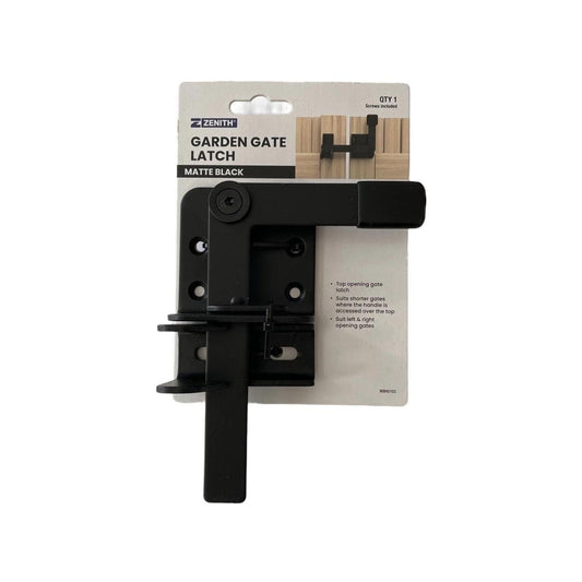 Zenith Garden Gate Latch - Top Opening - 120mm x 150mm - Matte Black