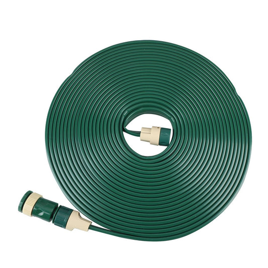Garden Basics 15m Flat Soaker Hose - UV Stabilised PVC - Green - Efficient Irrigation - Auzzistore