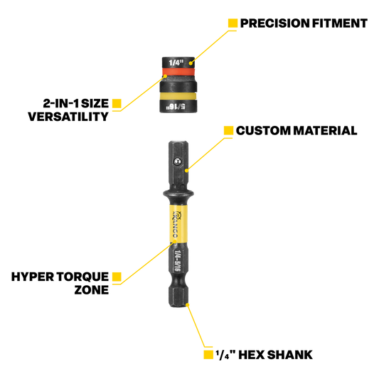 Kango Hypertorque Impact Magnetic Cleanable Nut Setter - ¼” & ⁵/₁₆” - Precision Fit - Durable – view 2 - Auzzistore