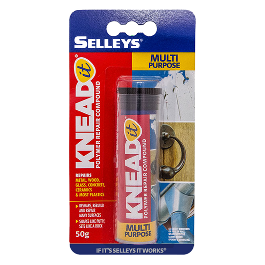 Selleys Knead It Epoxy Putty 50g Grey High Strength Adhesive - Auzzistore