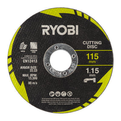 Ryobi 4 Piece Cutting and Grinding Set - 115mm - Precision Metalworking Tools