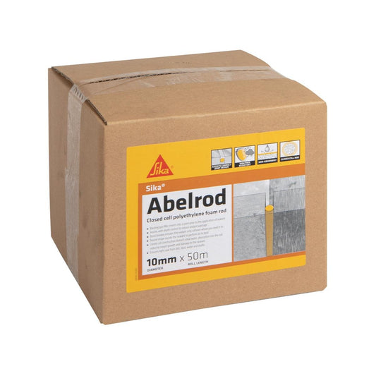 Sika Abelrod Gap Filler - 10mm x 50m - Polyethylene Foam - Weather Resistant - Auzzistore