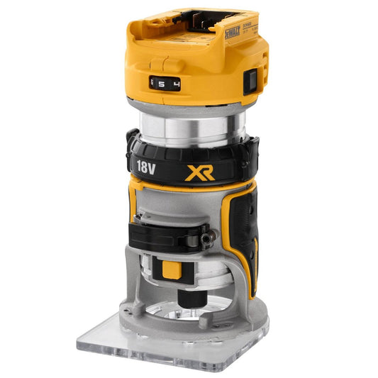Dewalt 8mm 18V XR Li-Ion Brushless Router Skin Only - Yellow - DCW600N-XJ - Auzzistore
