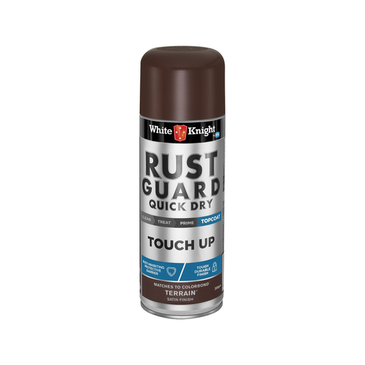White Knight Rust Guard Terrain Satin Touch Up Spray Paint 300g - Auzzistore