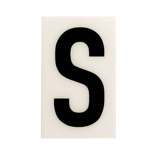 Sandleford 85mm White Self Adhesive House Letter S - Durable Polycarbonate