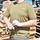 Dewalt Olive Typhoon Crew Neck Shirt M - Durable - Sun Protection - Reinforced Stitching