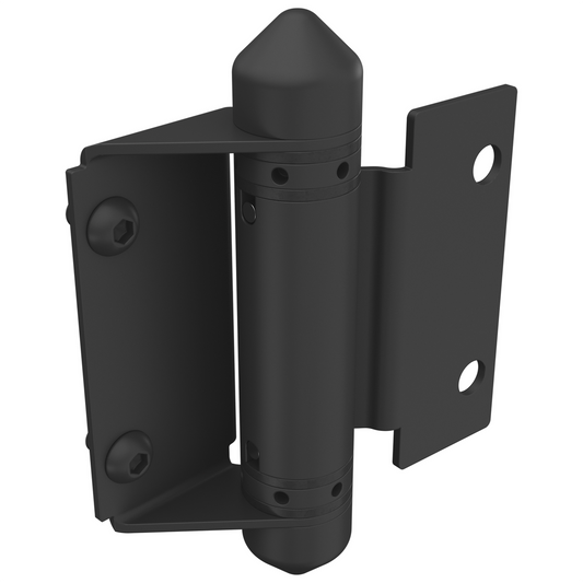 Protectoral Black Matte Glass to Wall Post Gate Hinge - 46mm x 110mm - Easy Install - Auzzistore