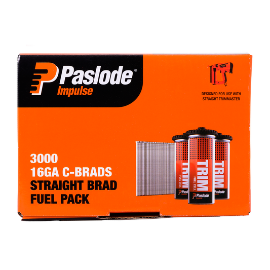 Paslode 38 x 1 6mm c38 Impulse Brad with Fuel - 3000 Pack - Zinc Plated – view 2 - Auzzistore