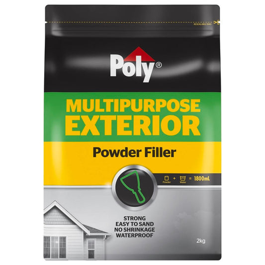 Poly Exterior Powder Filler - 2kg - Calcium Carbonate - Waterproof - Auzzistore