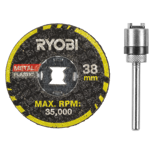 Ryobi Rotary Twist Lock Cutting Disc Starter Set - 6 Piece - 38mm - High Speed - Auzzistore