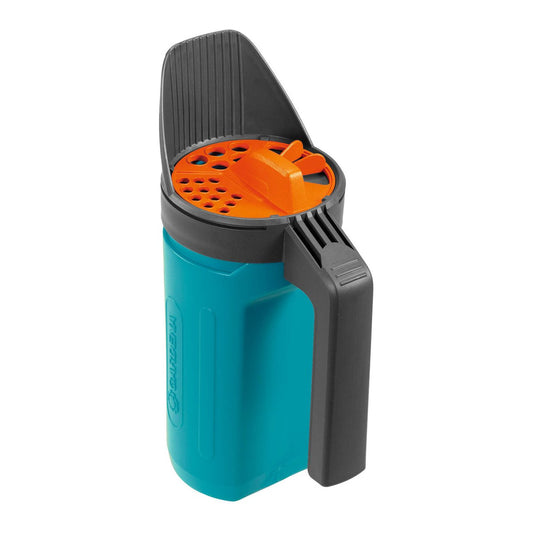 Gardena Handheld Seed and Fertiliser Spreader Small - 100 m² Coverage - Turquoise/Black/Orange - Ergonomic Design - Auzzistore