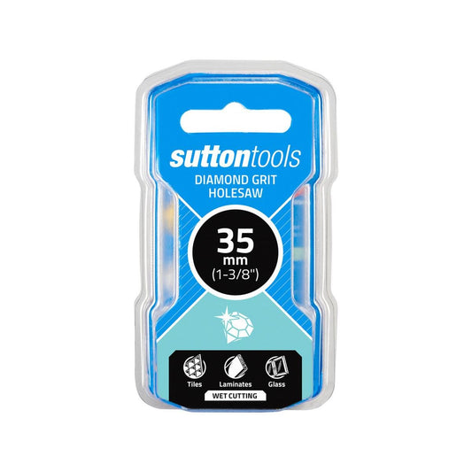 Sutton Tools 35mm Diamond Grit Holesaw - Steel - Long Life - Fast Cutting - Auzzistore