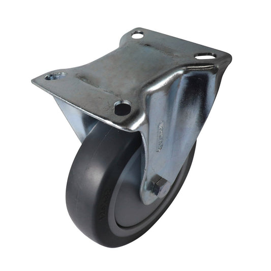 Easyroll Castor - 125mm - Grey Rubber - Heavy Duty - Auzzistore