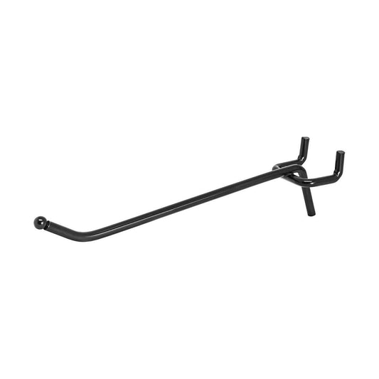 Pinnacle Large Single Prong Pegboard Hook 20 Pack - 30mm x 35mm x 95mm - Gloss Black