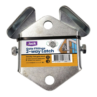 Jack 2 Way Gate Latch 140 x 135 x 35mm Steel Secure Design