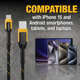 Dewalt 1.8m USB-C to USB Charging Cable - Kevlar Reinforced - Durable