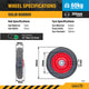 Easy Roll 200mm Rubber Wheel - Metal Centre - Solid - 60kg Load Capacity