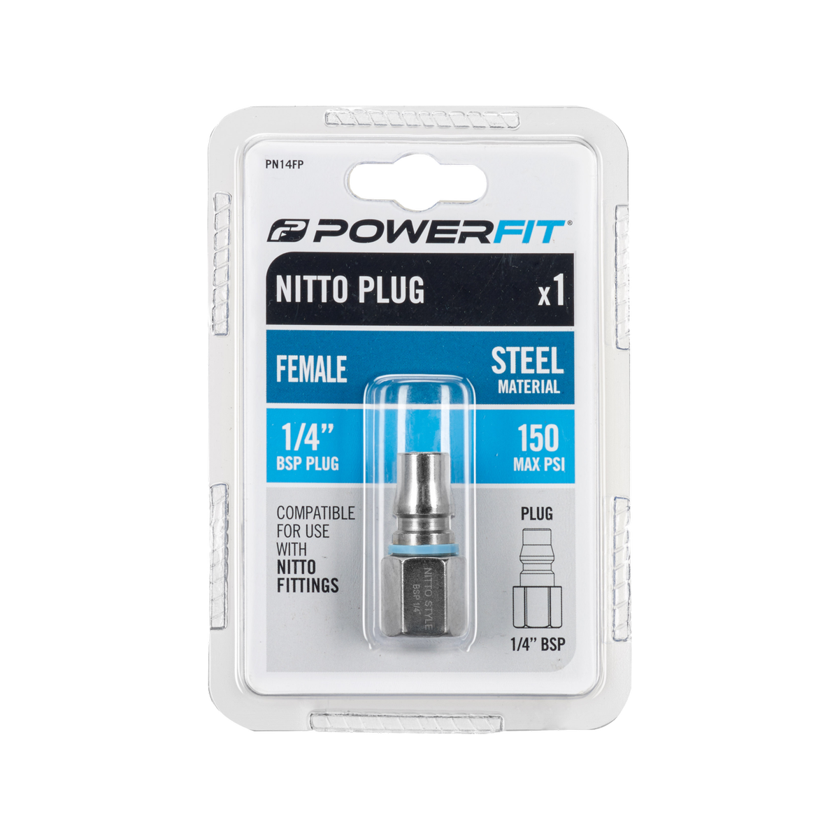 Powerfit Nitto Style Female Plug - 1/4