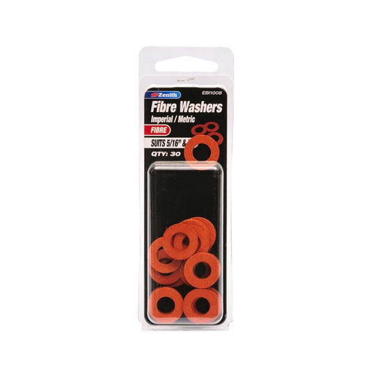 Zenith Fibre Washer 5/16 & M8 30 Pack - Non-Conductive - Durable Sealing - Auzzistore