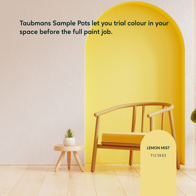 Taubmans Hi C Yellow Sample Pot 250ml Water-Based Easy Apply